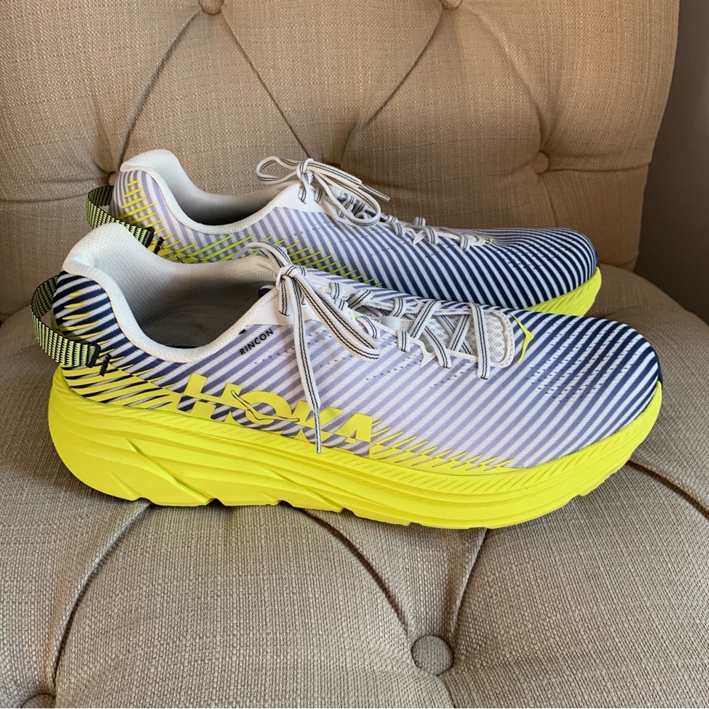Hoka Rincon 2 Mens Size 12.5 Running Sneaker Athletic Tennis Shoes Yellow Blue